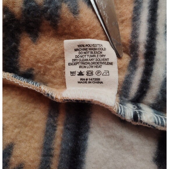 Men's Simply Southern Aztec Fleece Long Sleeve Button Down Jacket Medium - Picture 7 of 7